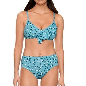 Time And Tru XL Confetti 2 Piece Bikini Swim Suit Set - NEW